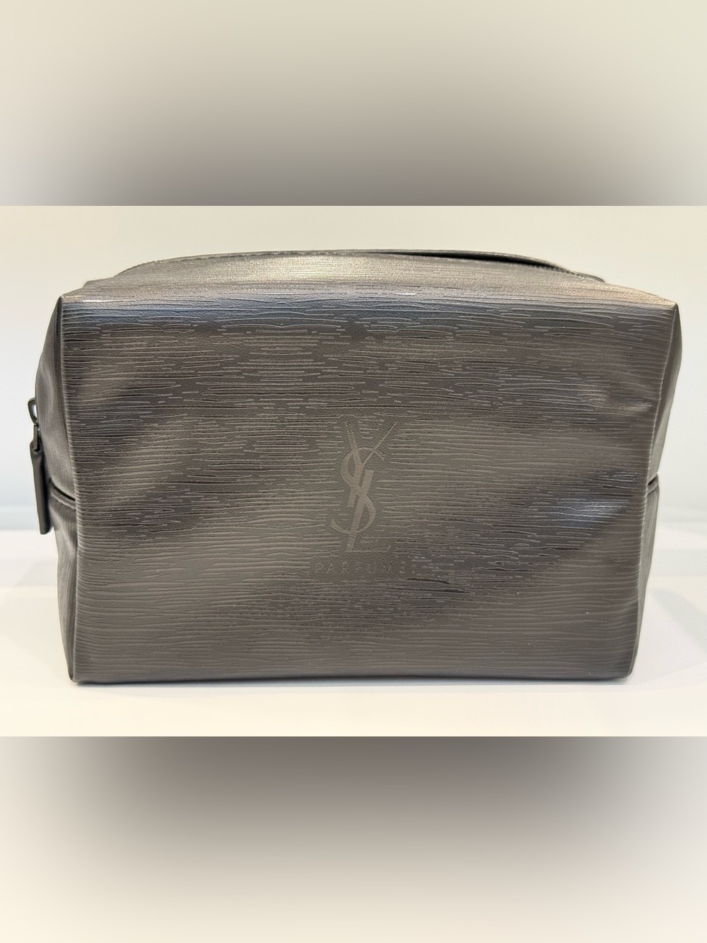 YVES SAINT LAURENT YSL Parfums Makeup Cosmetic Bag Toiletry Travel Pouch Black